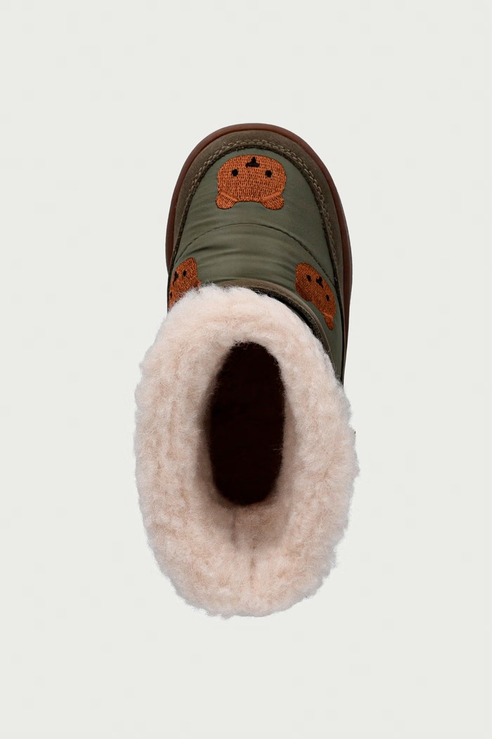 Donsje śniegowce dziecięce Ritto Boots Bear zielony 1507201