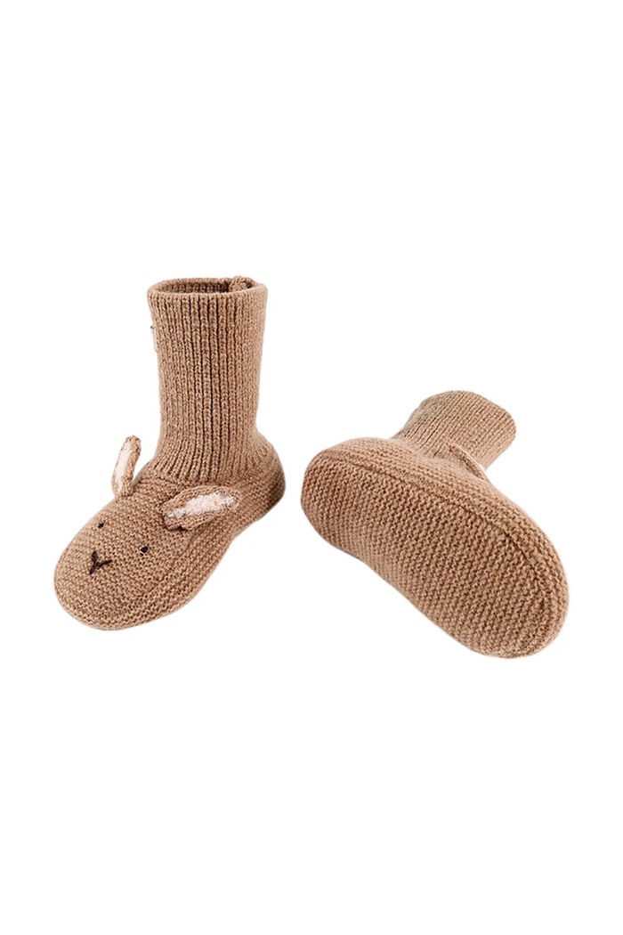 Topánky dojčenské Maicer Merino Wool Booties Fluffy Bunny Donsje 3043204 hnedá