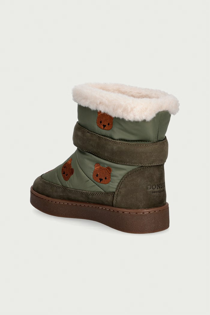 Chłopiec Donsje śniegowce dziecięce Kitto Boots Bear 2033701.29.33 zielony