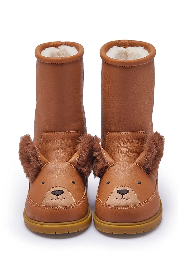 Chłopiec Donsje śniegowce dziecięce skórzane Wadudu Exclusive Boots Fluffy Squirrel 2022123.29.33 brązowy