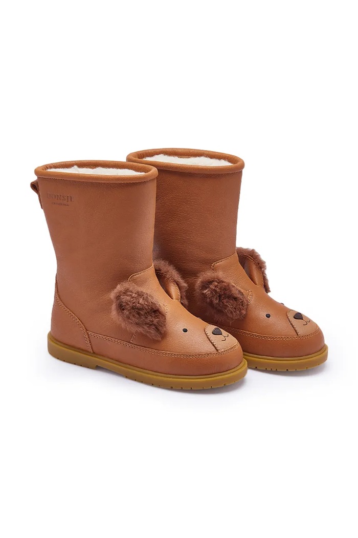 Donsje śniegowce dziecięce skórzane Wadudu Exclusive Boots Fluffy Squirrel 2022123.22.28 brązowy AW26