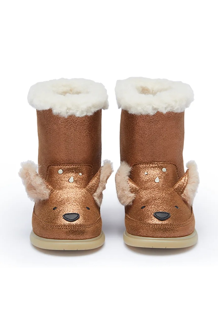 Donsje śniegowce dziecięce skórzane Meloniek Boots Deer 1507001 brązowy AW26