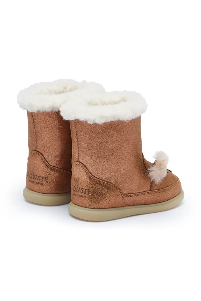 Chłopiec Donsje śniegowce dziecięce skórzane Meloniek Boots Deer 1507001 brązowy