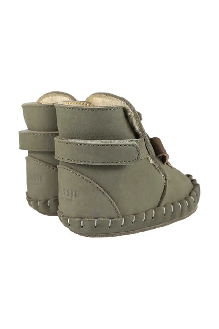 Donsje buty niemowlęce nubukowe Junus Booties Terrier zielony 1041805