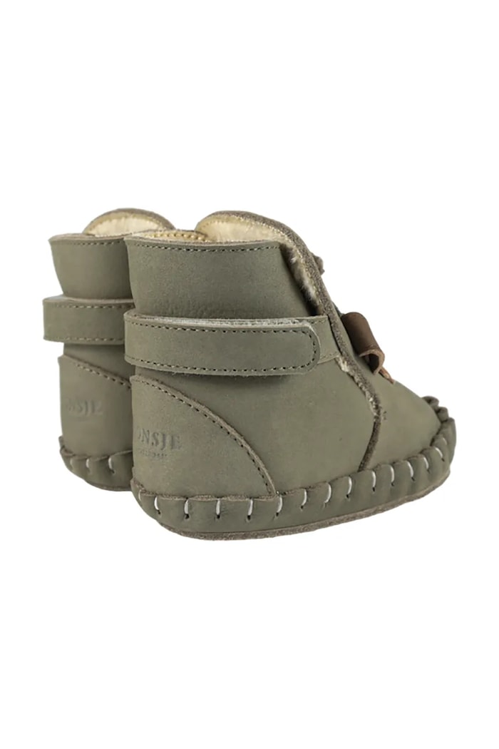 Donsje buty niemowlęce nubukowe Junus Booties Terrier zielony 1041805