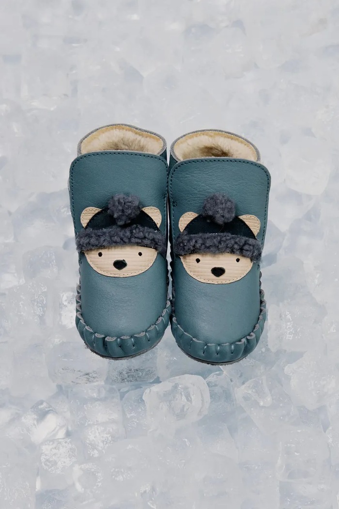 Donsje buty niemowlęce skórzane Junus Booties Polar Bear 1041804