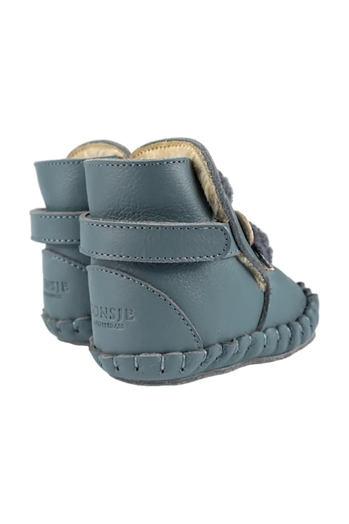 Donsje buty niemowlęce skórzane Junus Booties Polar Bear turkusowy 1041804