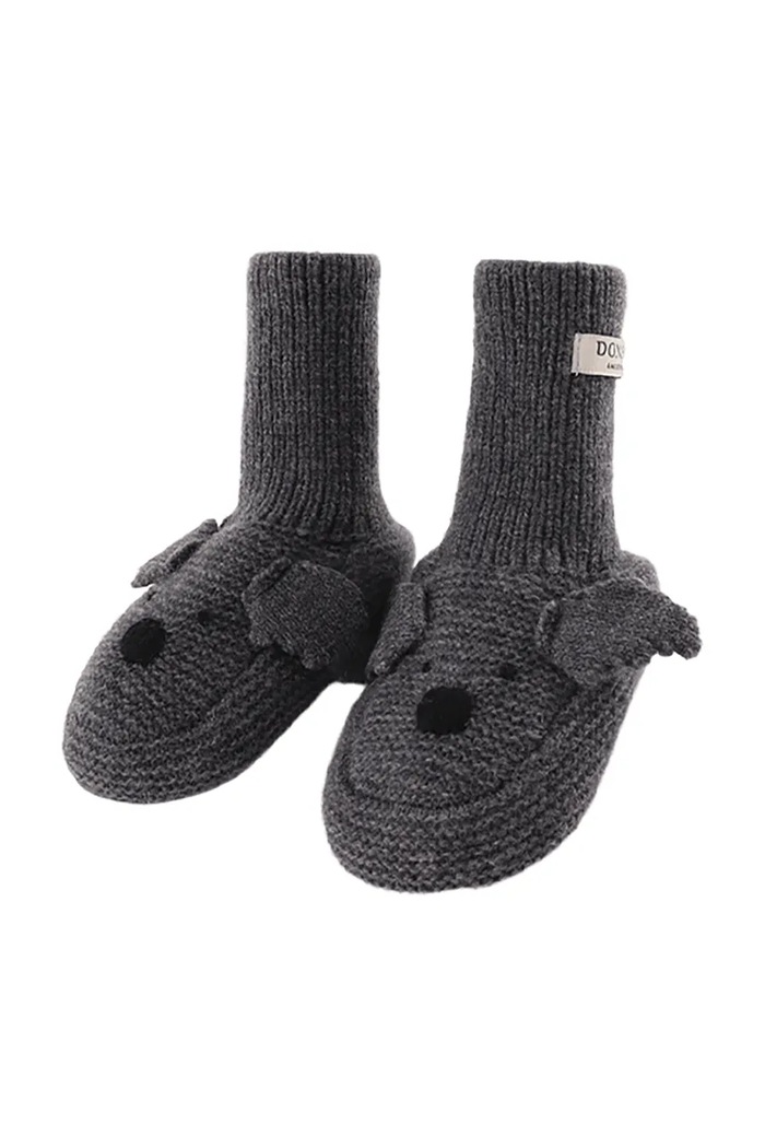 Donsje Încălțăminte pentru bebeluși Maicer Merino Wool Booties Koala gri 3043203