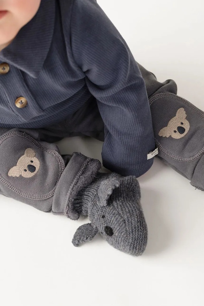 Donsje Buty niemowlęce Maicer Merino Wool Booties Koala 3043203 szary AW26