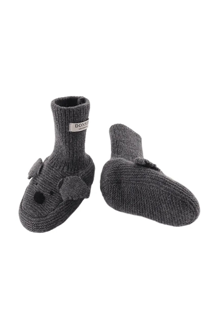 Băieți Donsje Încălțăminte pentru bebeluși Maicer Merino Wool Booties Koala 3043203 gri