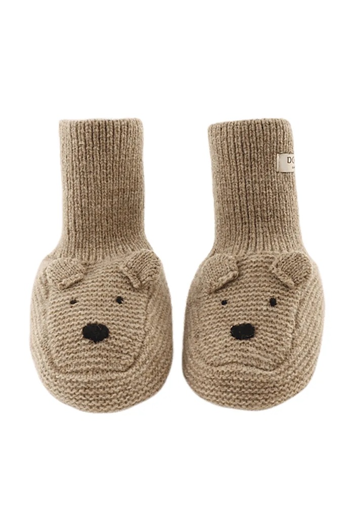 Chlapec Donsje Topánky dojčenské Maicer Merino Wool Booties Bear 3043201 béžová