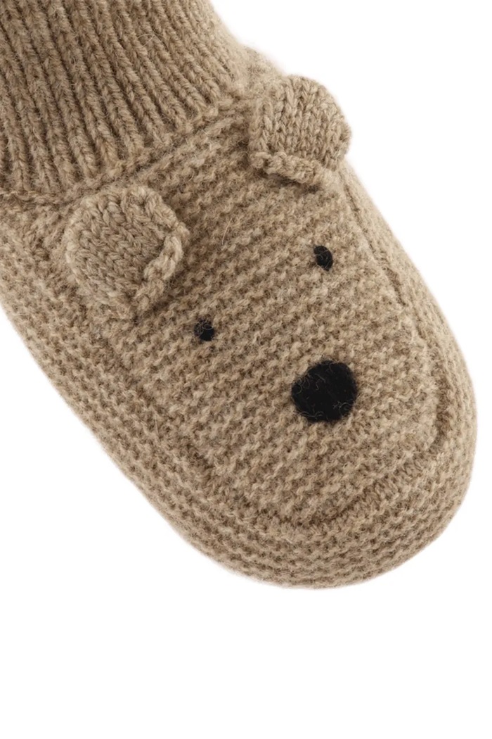 Topánky dojčenské Maicer Merino Wool Booties Bear Donsje béžová 3043201