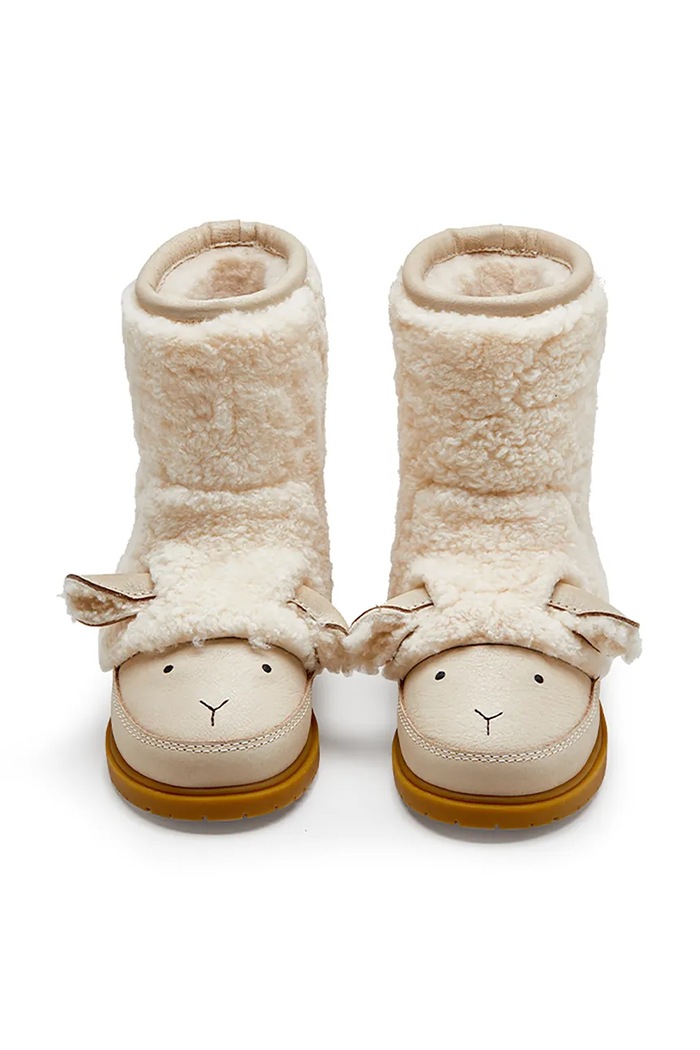Chłopiec Donsje Buty zimowe dziecięce Wadou Boots Lammy 2031402.29.33 biały