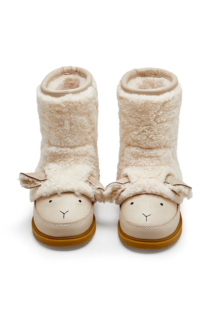Chłopiec Donsje Buty zimowe dziecięce Wadou Boots Lammy 2031402.22.28 biały