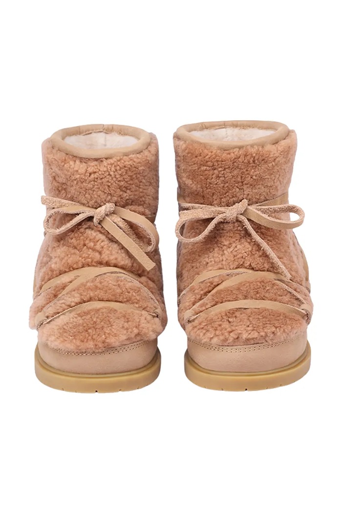 Donsje buty zimowe dziecięce skórzane Cassia Boots 2017800 różowy AW26