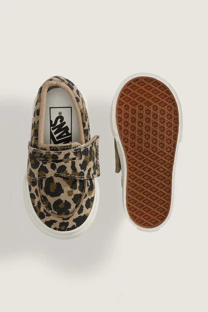 Vans loafersy dziecięce zamszowe Loafer 53 LEOPARD brązowy VN000Z5YD7E1
