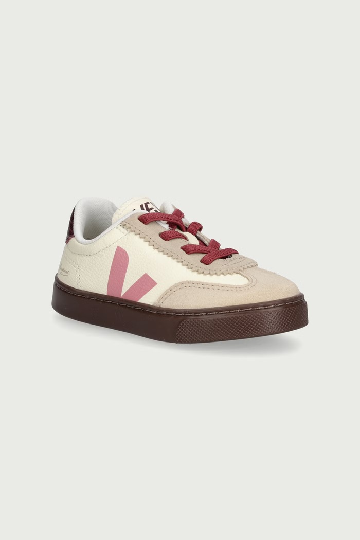 Veja Small Volley sneakers παιδικά δερμάτινα μπεζ DA0222318C.22.27