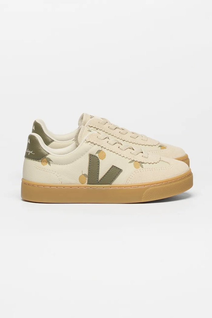 Veja VEJA X KONGES SLOJD маратонки за деца от кожа бежов BV0222350C.28.35