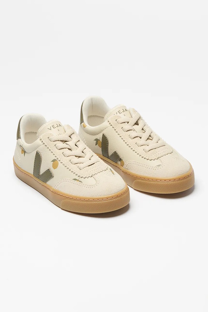 Veja VEJA X KONGES SLOJD sneakers per bambini in pelle BV0222350C.22.27 beige AW26
