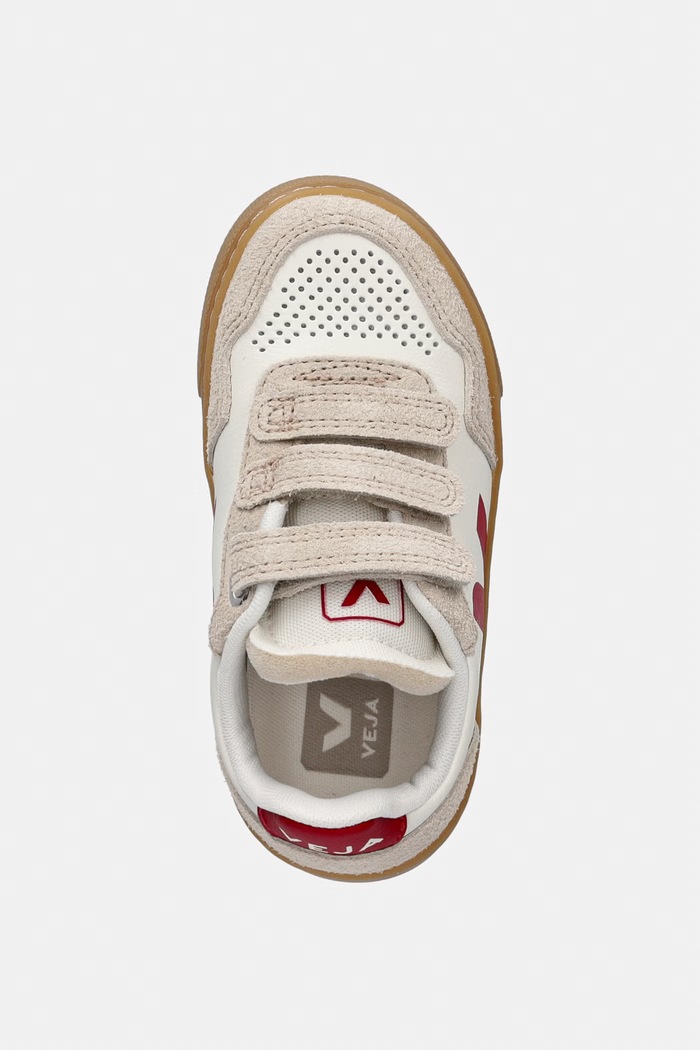 Veja Small V-90 sneakersy dziecięce skórzane beżowy SX2021780C.21.27