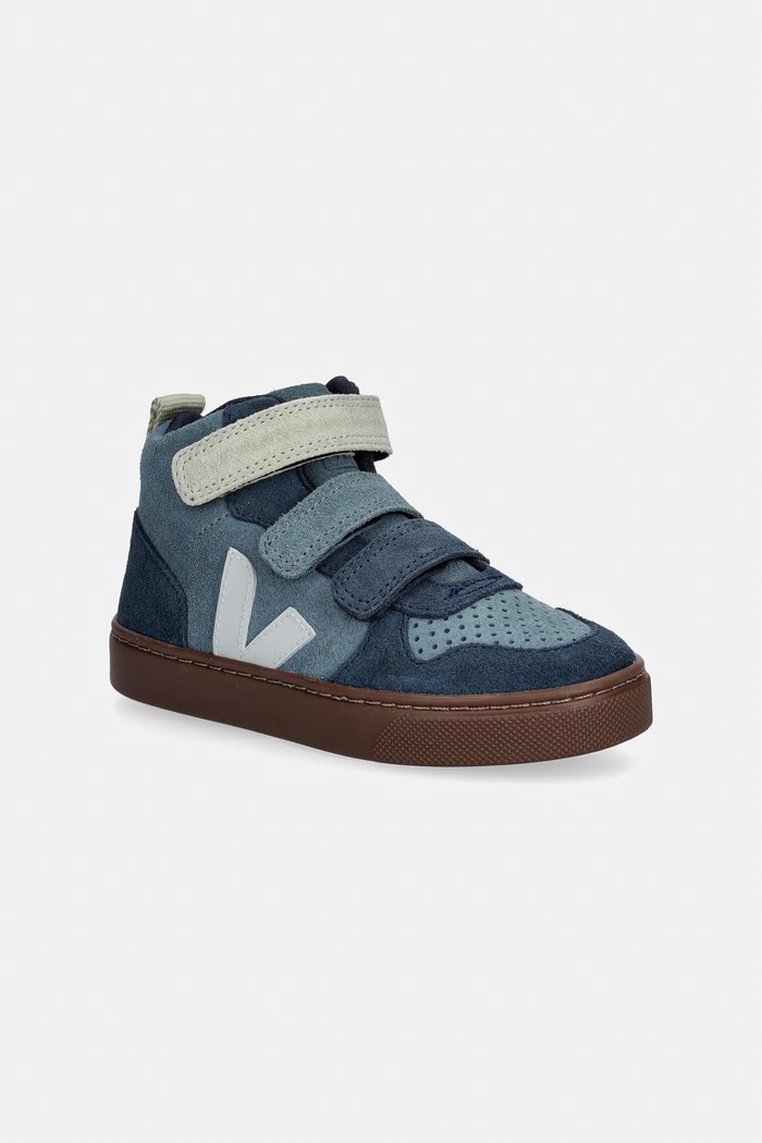Veja Small V-10 Mid маратонки за деца от велур син DV0322140C.28.35
