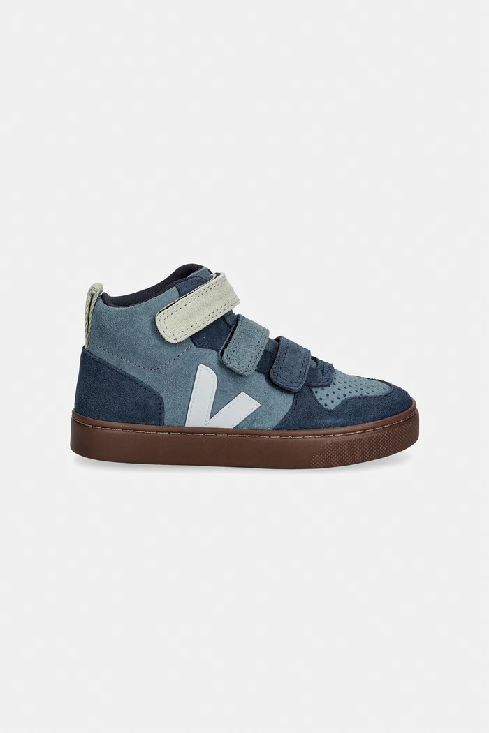 Veja Small V-10 Mid маратонки за деца от велур DV0322140C.28.35 син AW26