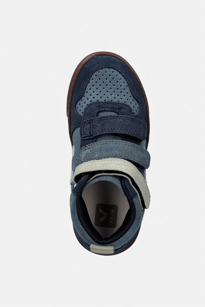 Veja Small V-10 Mid маратонки за деца от велур син DV0322140C.28.35