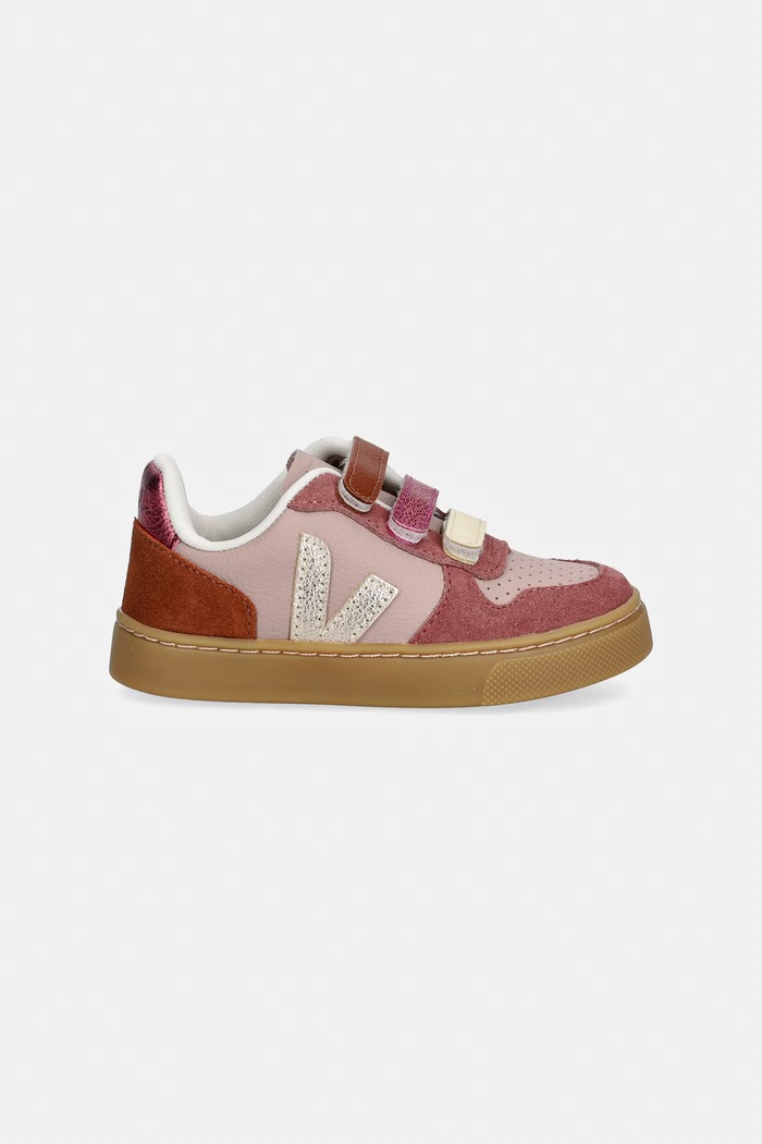 Veja Small V-10 tenisice za djecu od kože CV0521762C.22.27 roza AW26
