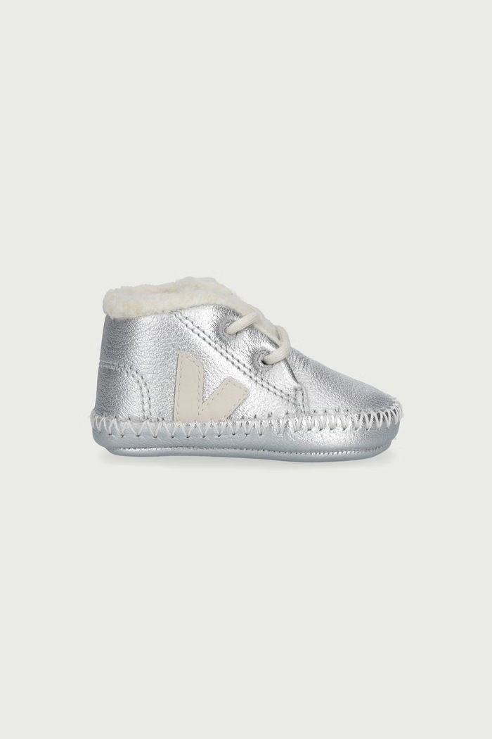 Veja Обувки зимни обувки за бебе от кожа Baby BA0221788C сребърен AW26