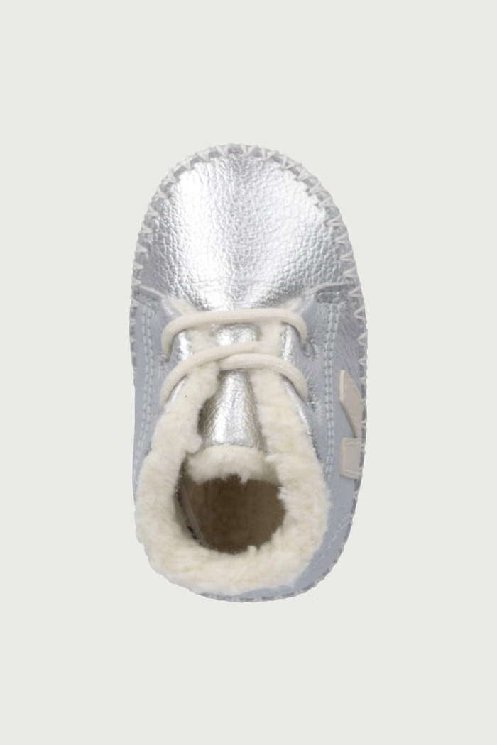 Обувки зимни обувки за бебе от кожа Baby Veja BA0221788C сребърен