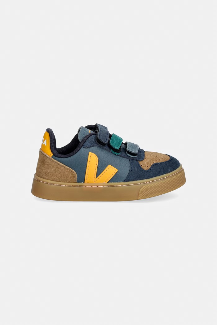 Veja Small V-10 tenisice za djecu od kože CV0520986C.22.27 plava AW26