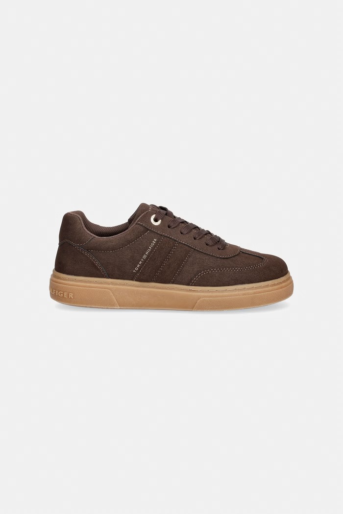 Tommy Hilfiger sneakersy dziecięce T3A9.35086 brązowy AW26