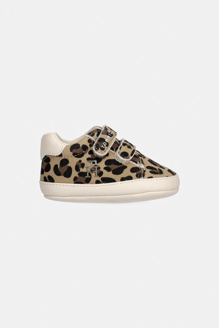 Tommy Hilfiger sneakersy niemowlęce T0A9.35057 brązowy AW26