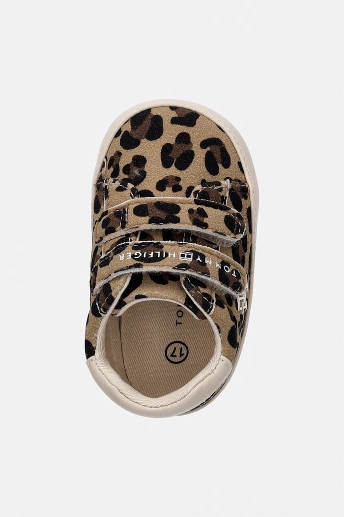 Tommy Hilfiger sneakersy niemowlęce brązowy T0A9.35057