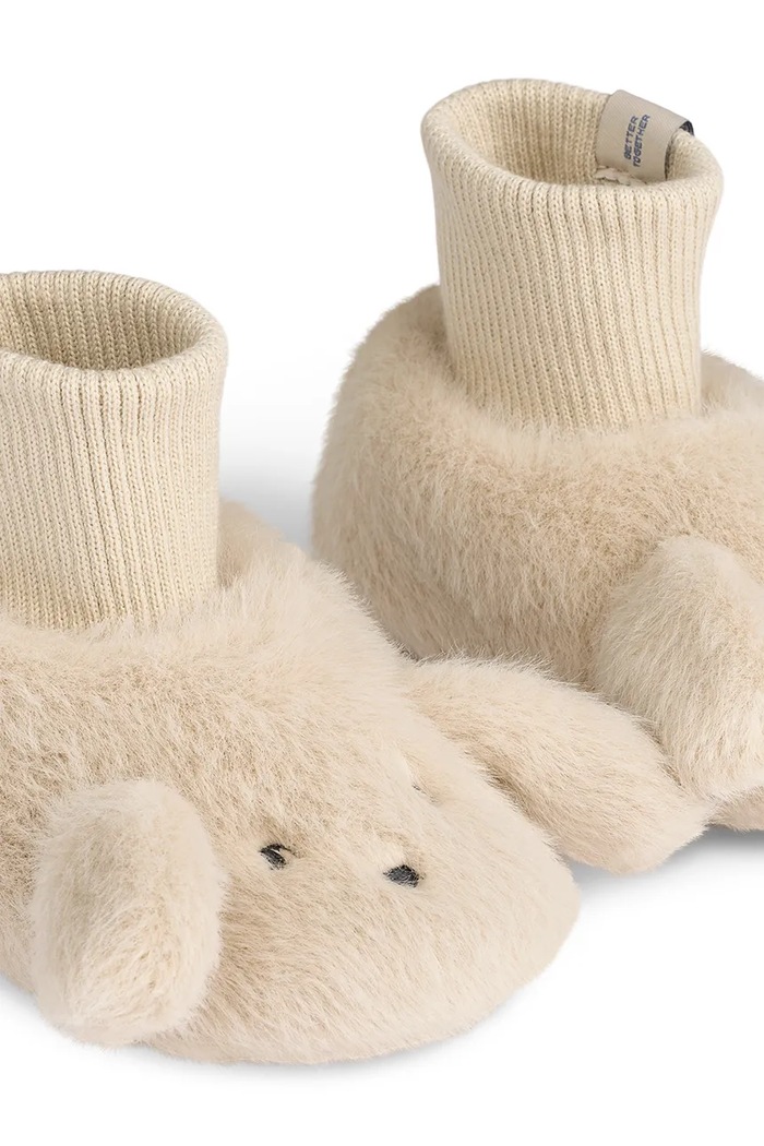Liewood kapcie niemowlęce Beth Rabbit Plush Slippers LW20240.9BY2 beżowy AW26