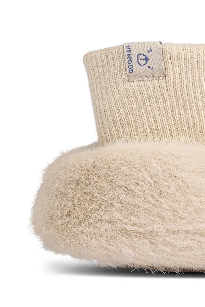 Chłopiec Liewood kapcie niemowlęce Beth Rabbit Plush Slippers LW20240.9BY2 beżowy