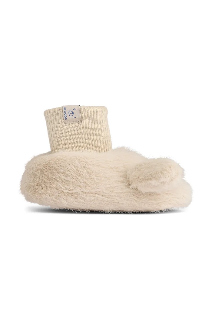Liewood kapcie niemowlęce Beth Rabbit Plush Slippers beżowy LW20240.9BY2
