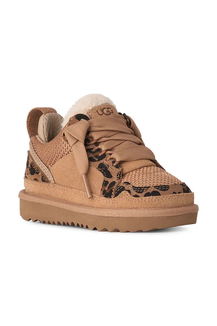 UGG LOWMEL SPOTTED stivali eleganti per bambini in scamoscio 1187370T marrone AW26