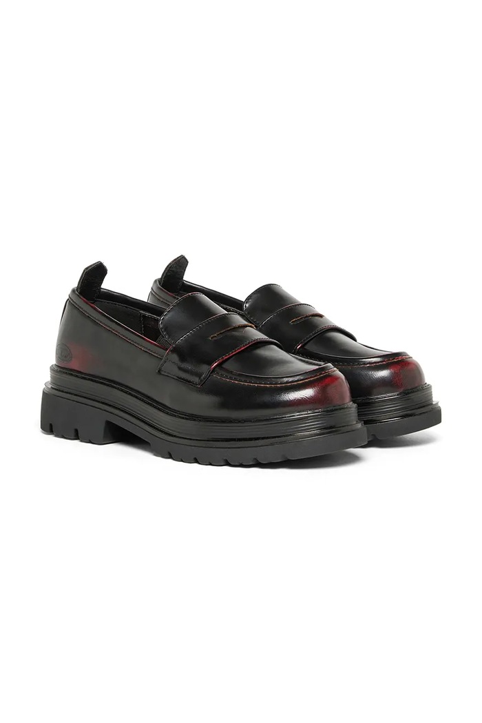 Diesel Mokasyny dziecięce D-SLAWEU-ABR LOAFER BC1105.KF050.36.40 czarny AW26