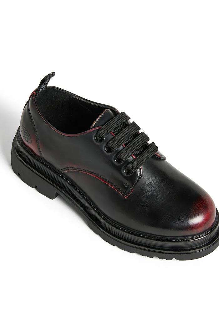 Półbuty dziecięce D-DERBL-ABR DRESSY SHOE Diesel BC1104.KF050.33.35 bordowy