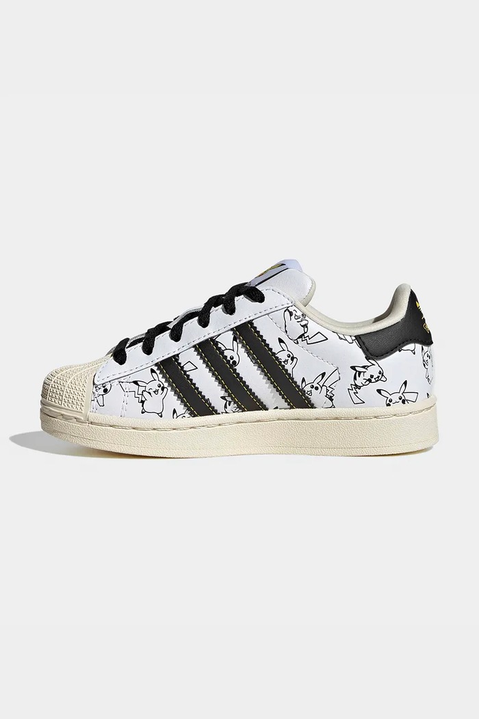 POKEMON SUPERSTAR II sneakers detské kožené adidas Originals KJ5612 biela