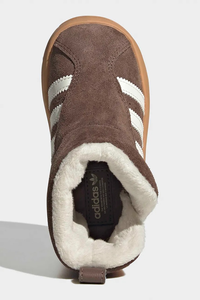 Snehule detské CAMPUS adidas Originals hnedá KH9629