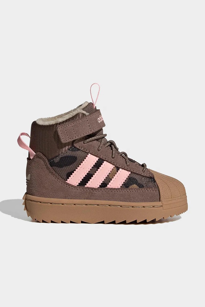 adidas Originals Kotníkové boty dětské SUPERSTAR WINTER TREK růžová KH9795