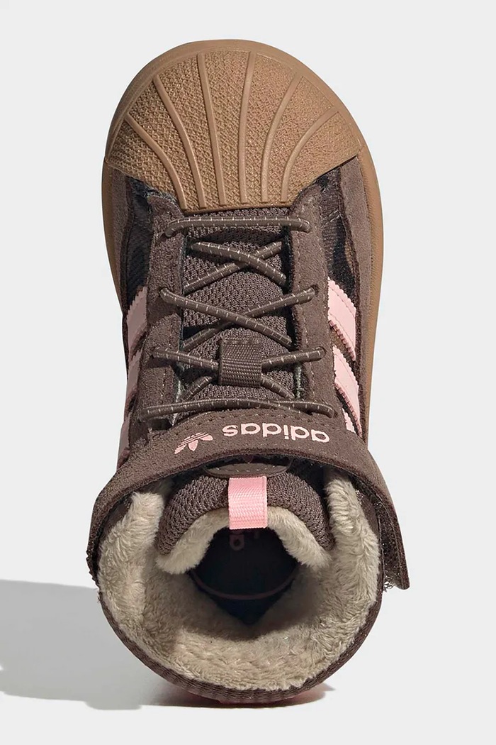 Kotníkové boty dětské SUPERSTAR WINTER TREK adidas Originals růžová KH9795
