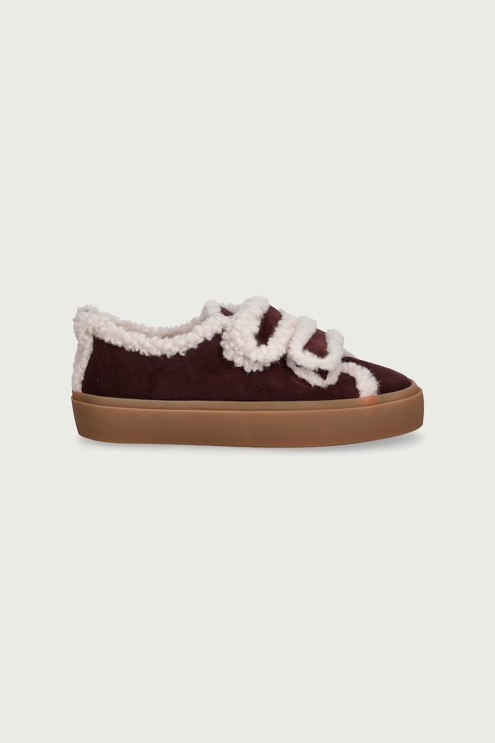 Inuikii SHEARLING LOW VELCRO superge otroške semišaste 3001.001.0051 rjava AW26