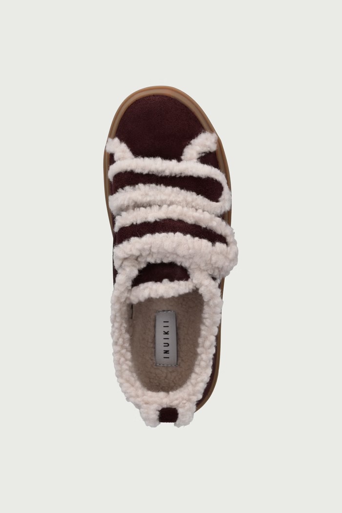 SHEARLING LOW VELCRO superge otroške semišaste Inuikii 3001.001.0051 rjava