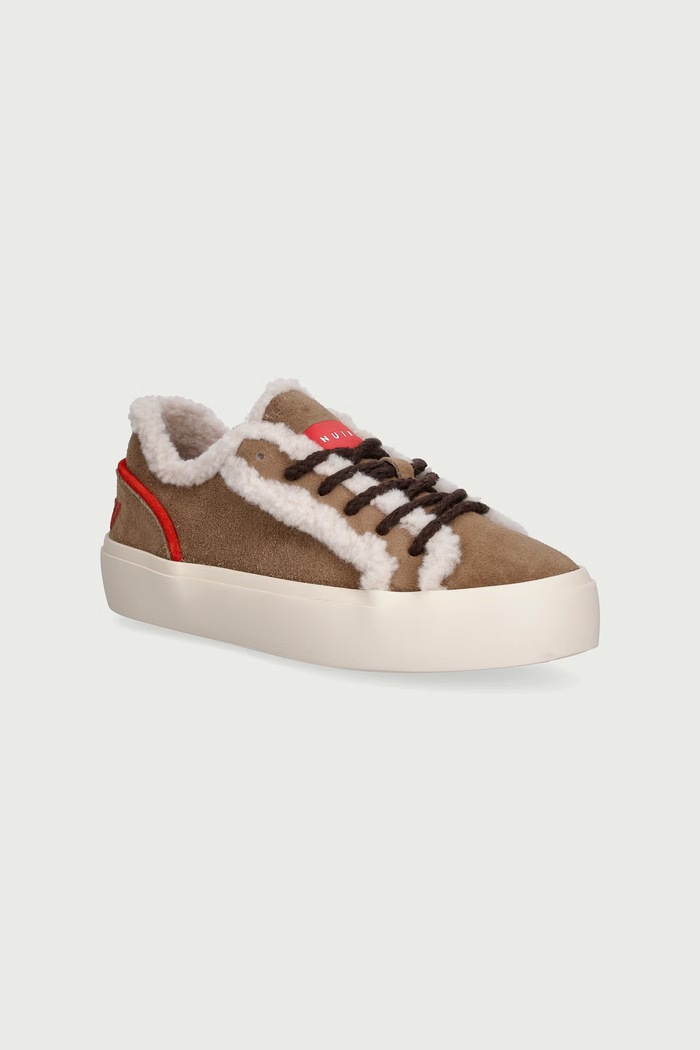 Inuikii LILA SHEARLING LACE UP tenisice za djecu od brušene kože bež 3001.001.0111.33.38.