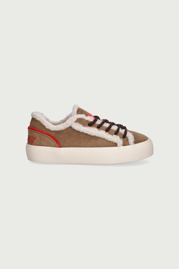 Inuikii LILA SHEARLING LACE UP tenisice za djecu od brušene kože 3001.001.0111.33.38. bež AW26