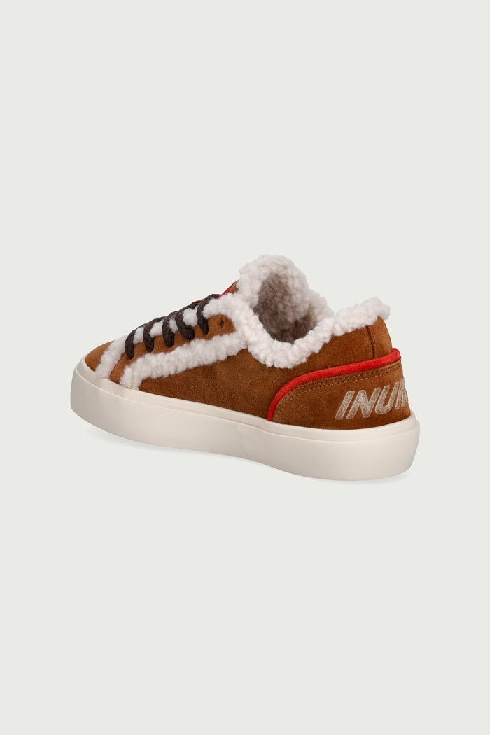 Dječaci Inuikii LILA SHEARLING LACE UP tenisice za djecu od brušene kože 3001.001.0111.33.38. smeđa