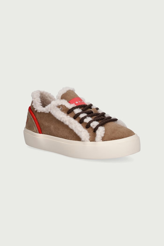 Inuikii LILA SHEARLING LACE UP za djecu od brušene kože bež 3001.001.0111.30.32.